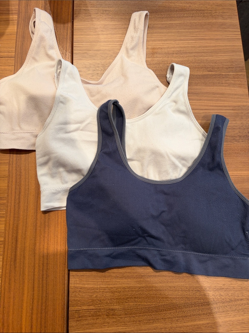 Nautica 3 pack ribbed bras 2X